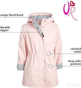 img 3 attached to 👧 URBAN REPUBLIC Girls' Raincoat – Waterproof Anorak Slicker Shell Windbreaker Rain Jacket (Sizes 7-16)