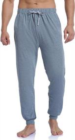 img 4 attached to Stay Comfortable With COLORFULLEAF Men'S Cotton Pajama Jogger Pants – Soft Lounge Pants With Pockets