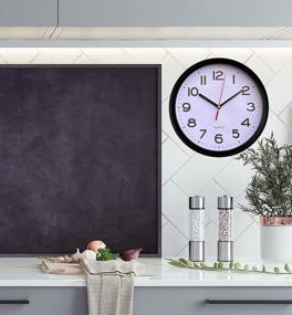 img 1 attached to Vmarketingsite - 12 Inch Wall Clocks Battery Operated Silent Non-Ticking Decorative Modern Round Quartz Black - Analog Classroom Hanging Clock Large Numbers - Office/Kitchen/Bedroom/Bathroom/Gym