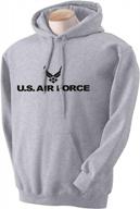 air force gray hooded sweatshirt - stylish and comfortable apparel logo
