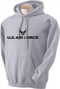 img 1 attached to Air Force Gray Hooded Sweatshirt - Stylish and Comfortable Apparel