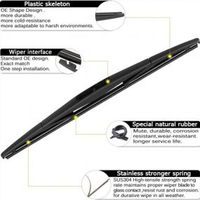 img 1 attached to AUTOBOO 14 Inch Rear Wiper Blade Replacement For 06-21 Subaru Forester Outback, 07-11 Honda CRV , Fit,14-17 Acura MDX,RDX, Infiniti QX70, FX50,EX37,EX35-Original Equipment Replacement- 14" (Pack Of 1)