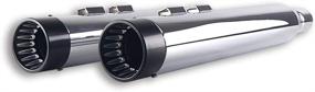 img 4 attached to 🦈 SHARKROAD 4.5” Chrome Slip On Mufflers Exhaust Pipe for Harley 2017 and later Touring Road King, Street Glide Baggers, Triple Steps Muffler, 18CB