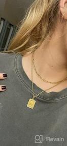 img 6 attached to Stylish Gold Initial Necklaces: Personalized Letter Pendant Necklaces for Women & Men
