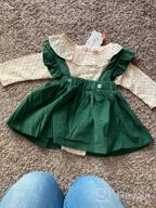 img 1 attached to Adorable Long Sleeve Ruffle Romper Top & Infant Skirt Set For Your Little Girl review by Jon Dugan