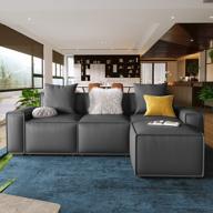 современный секционный диван p purlove из 2 предметов, l-образный диван-кровать со съемными пуфами и 2 удобными подушками для гостиной, спальни логотип