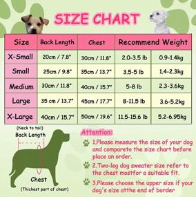 img 2 attached to YAODHAOD Pet Dog Sweater Thickening Warm Pup Dogs Clothes Winter Doggie Sweatshirt Soft Pet Cat Sweater Coat For Small Medium Dogs Boy Girl Clothes (X-Large, Strawberry)