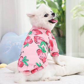 img 1 attached to YAODHAOD Pet Dog Sweater Thickening Warm Pup Dogs Clothes Winter Doggie Sweatshirt Soft Pet Cat Sweater Coat For Small Medium Dogs Boy Girl Clothes (X-Large, Strawberry)