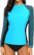 charmleaks женская рубашка с длинным рукавом upf 50 с защитой от солнца в полоску rashguard swim shirt логотип
