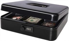 img 4 attached to Secure Your Money With Decaller'S Large Safe Cash Box - Combination Lock, Money Tray, And Durable Metal Construction, QH3001L