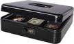 secure your money with decaller's large safe cash box - combination lock, money tray, and durable metal construction, qh3001l logo