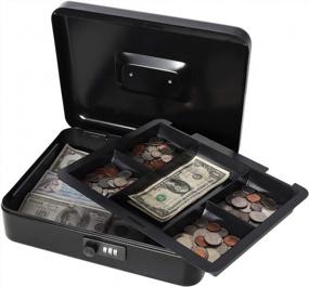 img 2 attached to Secure Your Money With Decaller'S Large Safe Cash Box - Combination Lock, Money Tray, And Durable Metal Construction, QH3001L