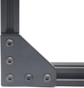 img 2 attached to Черные L-образные соединительные кронштейны Iverntech, 4 шт., для алюминиевых профилей 2020 г. с соединительной пластиной, крепежом и гаечным ключом