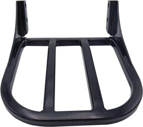 img 1 attached to 🏍️ Gloss Black Sissy Bar Backrest with Detachable Luggage Rack - Compatible with Harley Softail Heritage Fatboy Dyna Sportster FLSTF FLST FLSTC FLSTSC