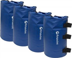 img 4 attached to Blue Leg Weights For Pop Up Canopy - 4 Pack Anavim Canopy Water Weights Bag