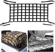 🚚 66&#34; x 50&#34; heavy duty cargo net for pickup trucks with cam buckles &amp; s-hooks by skytou логотип