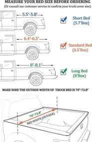 img 1 attached to 🌊 Waterproof Heavy Duty 600D Oxford Fabric Truck Bed Tarp Cover for Ford F150 GMC Silverado/Sierra Ram (8' Box) with Reflective Strip and Bungee Cords