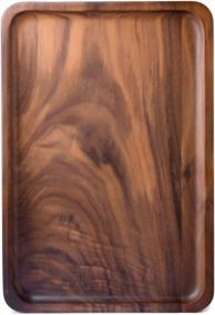 img 4 attached to Black Walnut Rectangular Serving Trays, Medium Size (13.4 X 9 Inches), Bamber Wood