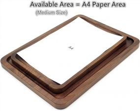 img 1 attached to Black Walnut Rectangular Serving Trays, Medium Size (13.4 X 9 Inches), Bamber Wood