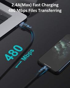 img 2 attached to Get Charged Up With Apple MFI Certified CyvenSmart 6Ft Lightning Cables: Fast, Durable Charging For IPhone Xs XR X 8 8+ 7 7+ 6 6+ 11 Pro IPad IPod (2 Pack)