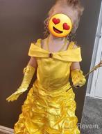 img 1 attached to Yellow Layered Princess Costume Dress-Up With Accessories For Little Girls By ReliBeauty review by Timothy Hughes