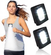 goando running lights 2 pack safety jogging led light для бегунов и бегунов светоотражающая ходовая часть высокой видимости с usb-кабелем для зарядки и сильным магнитным зажимом для ночного бега прогулки пешие прогулки логотип