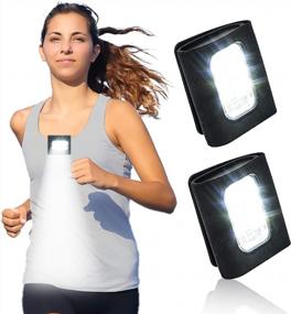 img 4 attached to GOANDO Running Lights 2 Pack Safety Jogging LED Light For Runners And Joggers High Visibility Reflective Running Gear With USB Charging Line And Strong Magnetic Clip For Night Running Walking Hiking