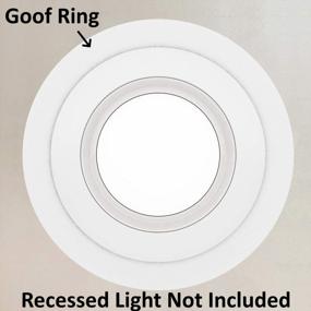 img 1 attached to 5 Pack Goof Trim Rings For 4" Inch Recessed Can Lighting Down Light - Gloss White, 6.7" Outer Diameter & 4.2" Inner Diameter