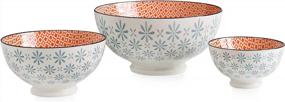 img 1 attached to Torre & Tagus 910550X Gerbera Diamond Kiri Porcelain 8-Inch Large Bowl