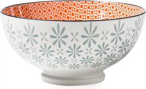 img 3 attached to Torre & Tagus 910550X Gerbera Diamond Kiri Porcelain 8-Inch Large Bowl