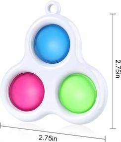 img 3 attached to 2 Pack Metal Fidget Popper Toy - Mini Keychain Silicone Stress Relief For Kids & Adults | SCIONE