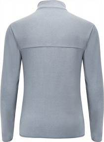 img 1 attached to Сохраняйте тепло с мужским флисовым пуловером Willit: легкие свитера с молнией на четверть для холодной погоды