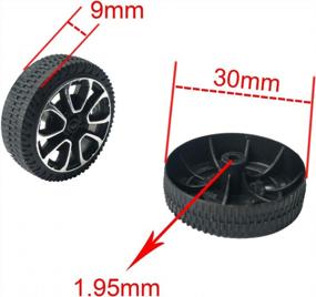 img 3 attached to Pack Of 100 EUDAX Plastic Wheels (30Mm X 9Mm) With 2Mm Shaft, And 100Mm STEM Axle Rods - Ideal For DIY Toy, RC Car, Truck, Boat, Helicopter, And Model Parts