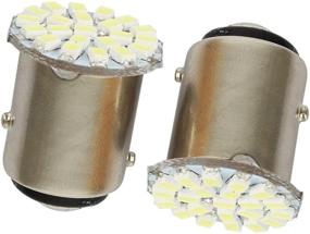img 1 attached to 12V 1157 22 SMD LED Bulbs For Car Brake Light, Tail Light, Reverse Lamp - 10-Pack (White) By HOTSYSTEM