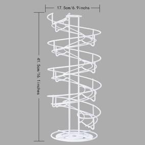 img 3 attached to Toplife Spiral Design Metal Egg Skelter Dispenser Rack: Stylish Storage & Display Solution In White