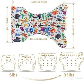img 2 attached to 👶 TDIAPERS Cloth Diaper: Washable, Reusable, and Adjustable for Baby - Includes 1 Diaper and 2 Inserts