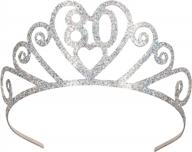 silver glittered "80" tiara - beistle 60633-80 logo