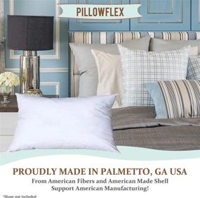 img 2 attached to 🛌 Pillowflex Premium Polyester Pillow Insert — Oversized King Bed Sleeping Pillow - 21"x37" Machine Washable, Large Rectangle Sham Stuffer - 1 Decorative Pillow Form