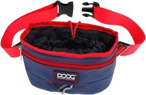 img 1 attached to DOOG Treat & Training Pouch - Large: Navy/Red - Convenient & Spacious