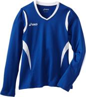 asics junior mintonette sleeve x large girls' clothing - active логотип