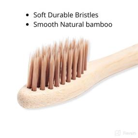 img 2 attached to 🎍 5-Pack Bamboo Toothbrushes with Quality Bristles