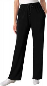 img 4 attached to Woman Within Women'S Plus Size Sport Knit Straight Leg Pant