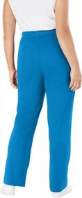 img 2 attached to Woman Within Women'S Plus Size Sport Knit Straight Leg Pant