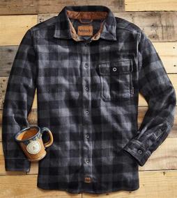 img 2 attached to Heavyweight Buffalo Plaid Fleece Shirt For Men By Venado Mens - Soft And Comfortable Plaid Shirts For Maximum Style And Warmth