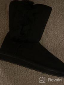 img 7 attached to Women'S Mid-Calf Winter Snow Boots With Side Bows, Suede Upper, Size 6-11