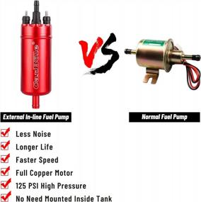 img 2 attached to Универсальный электрический топливный насос 12 В, замена системы впрыска высокого давления 116 фунтов на квадратный дюйм для 0580464070 с зажимом монтажного кронштейна от CarBole (красный)