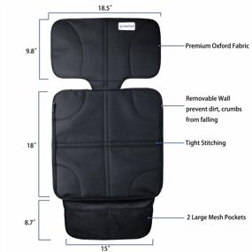 img 1 attached to CherRBoll Car Seat Protector For Kids & Babies With Organizer Pockets, Non-Slip Design, Thick Padding, And Waterproof Material - Ideal For Leather Seats In SUVs, Vans, And Other Vehicles