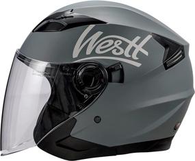 img 1 attached to Westt Jet Motorcycle Helmet Approved