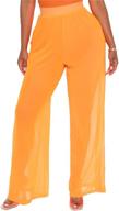 👖 ruewey elastic palazzo trousers women's clothing - swimsuit-inspired swimsuits & cover ups logo