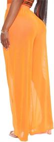 img 1 attached to 👖 RUEWEY Elastic Palazzo Trousers Women's Clothing - Swimsuit-Inspired Swimsuits & Cover Ups